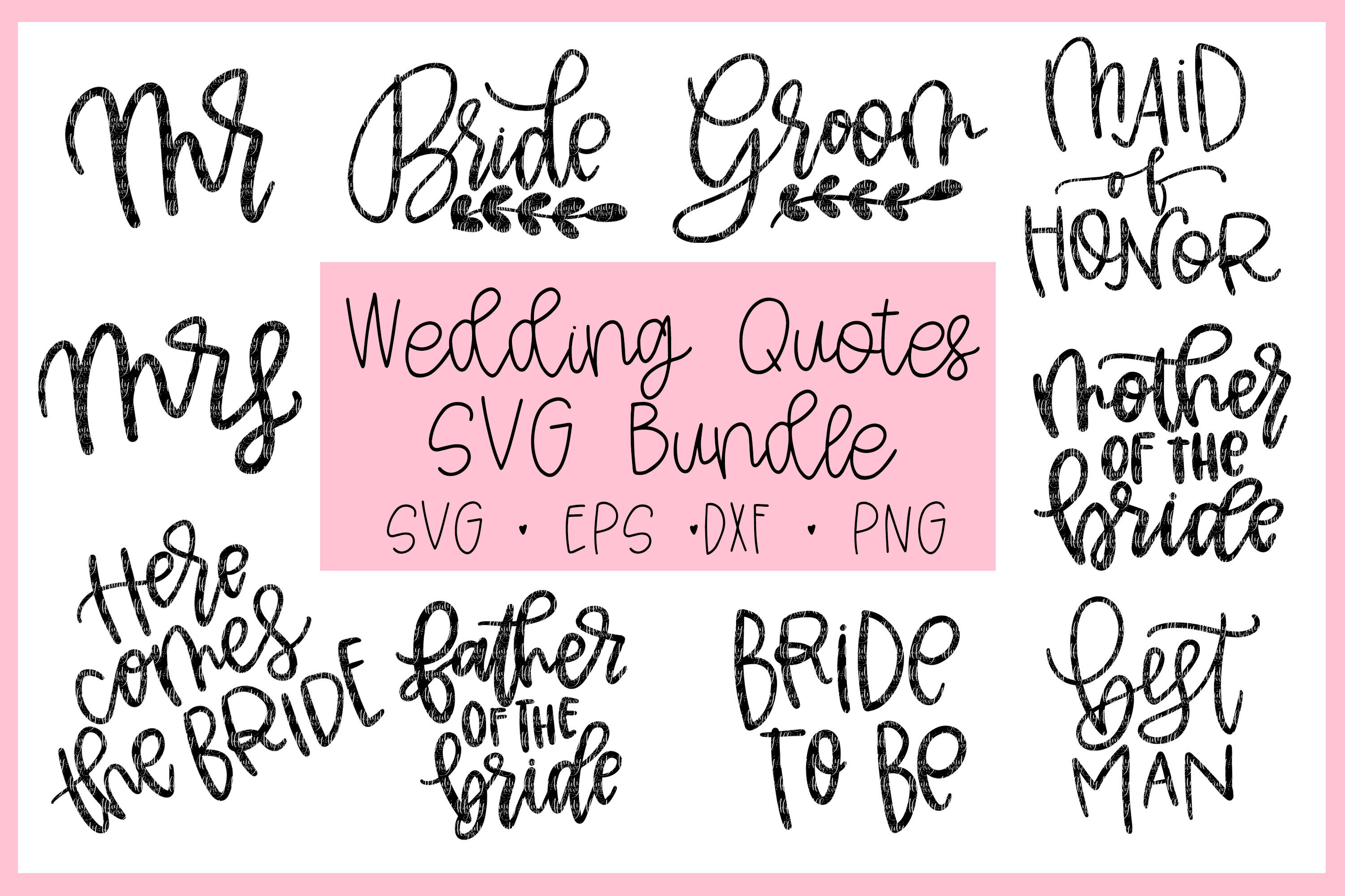 Download Wedding Party Svg Bundle By Affinity Grove Thehungryjpeg Com
