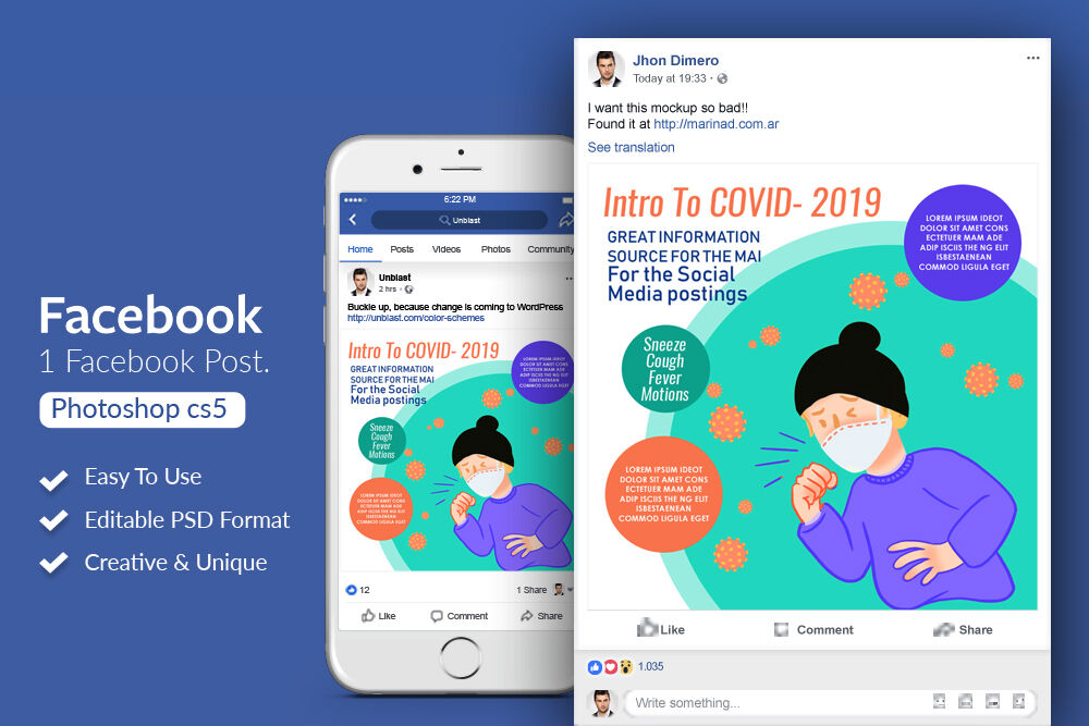 Download Free Mockup Facebook Yellowimages