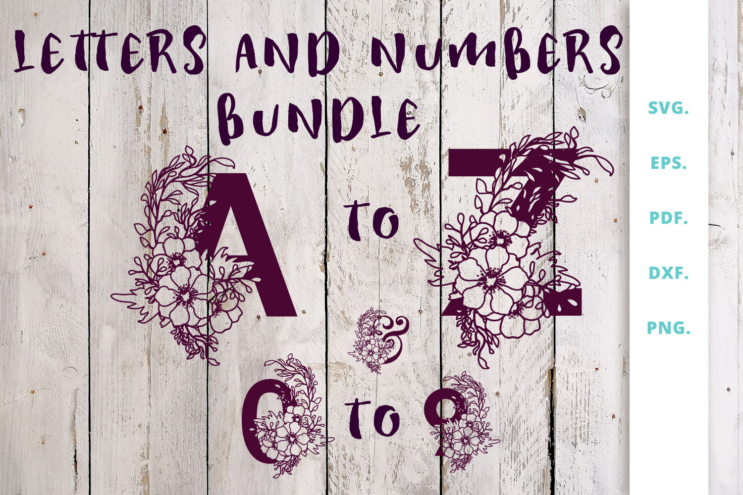 Download Cut File Floral Alphabet Bundle Svg, Monogram Svg By Sintegra | TheHungryJPEG.com