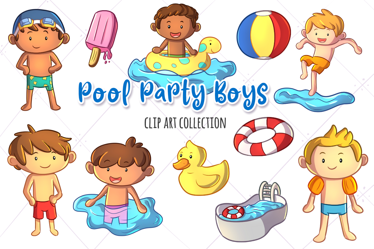 Cliparts Pool Party - PNG