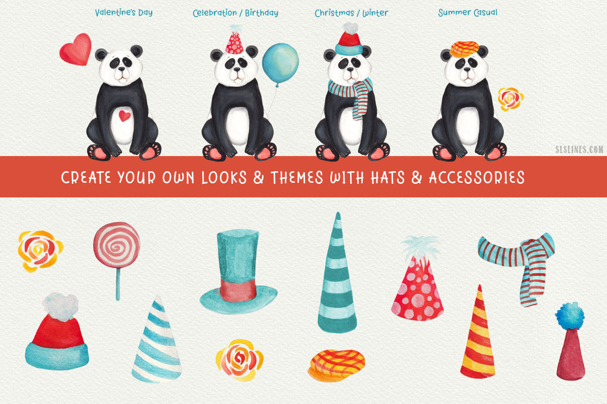 Animal Friends Party Celebration Clipart By Sls Lines Thehungryjpeg Com