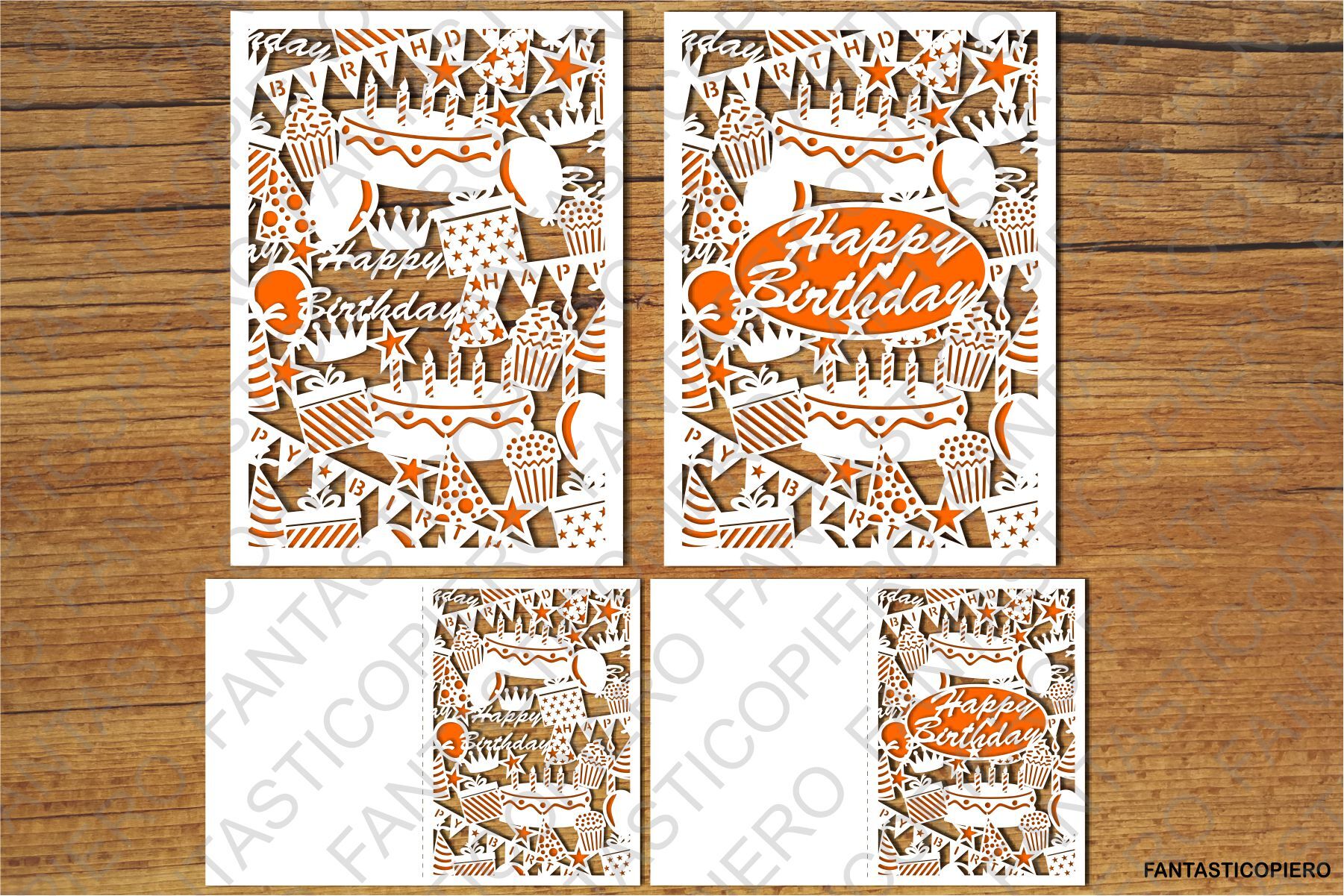 Download Happy Birthday Card Svg Files For Silhouette Cameo And Cricut By Pierographicsdesign Thehungryjpeg Com