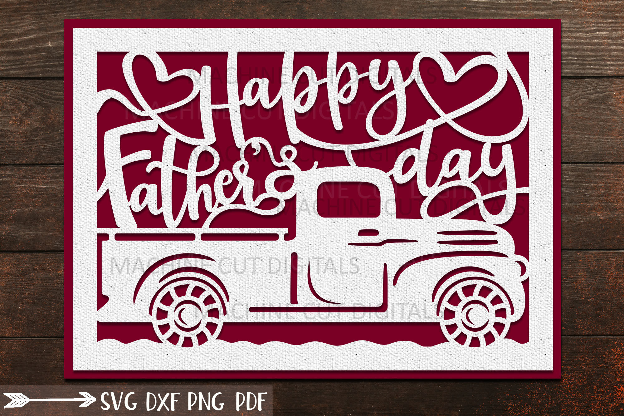Happy Fathers Day Card Svg Dxf Laser Cricut Cut Out Template By Kartcreation Thehungryjpeg Com