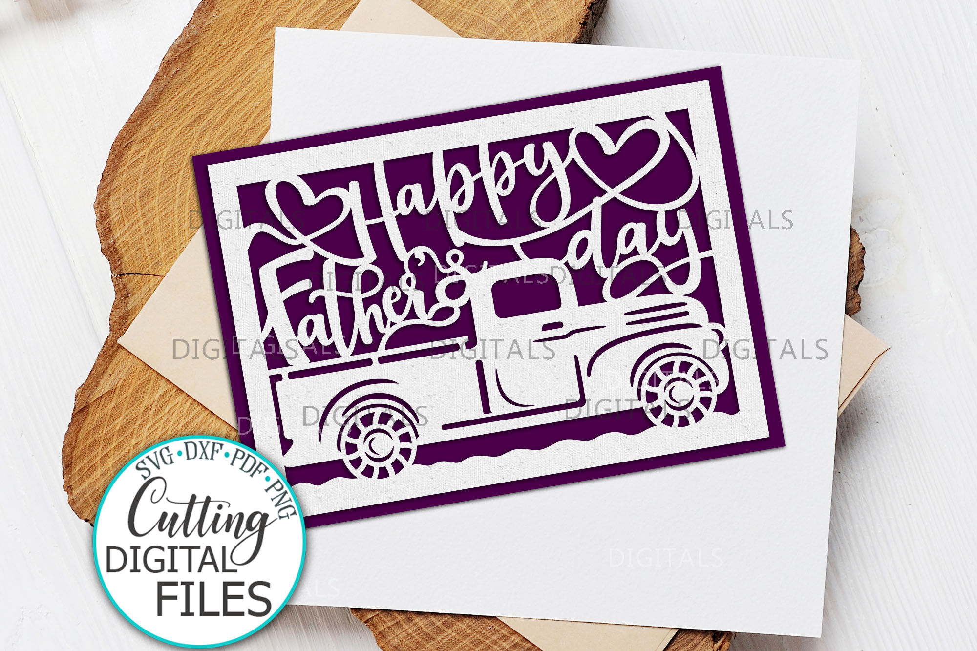 Download Happy Fathers Day Card Svg Dxf Laser Cricut Cut Out Template By Kartcreation Thehungryjpeg Com