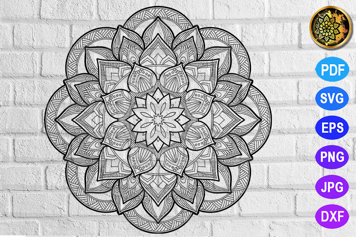 Langskomen verpleegster Beschietingen Mandala Zentangle Pattern-2-20 By Mandala Creator | TheHungryJPEG