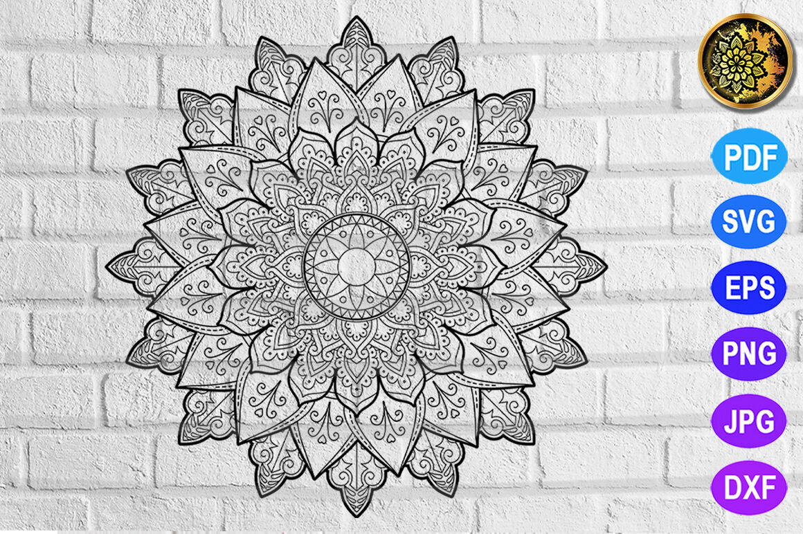 Mandala Zentangle Pattern 2 24 By Mandala Creator Thehungryjpeg Com