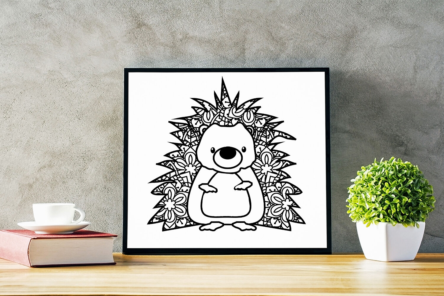 Download Cute Hedgehog out of Mandala Svg Cut File By Sintegra | TheHungryJPEG.com