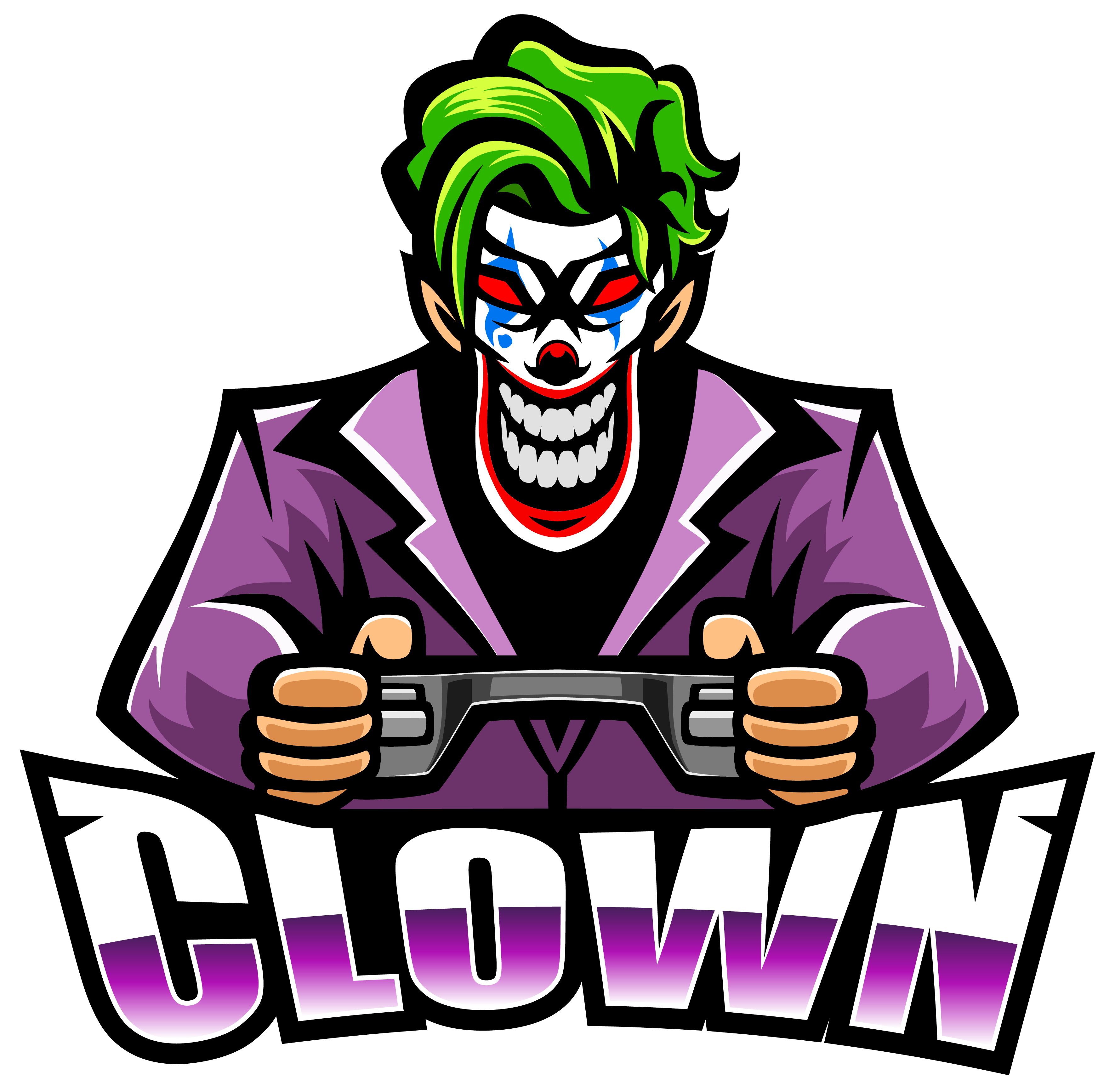 Clown esport mascot logo By Visink | TheHungryJPEG