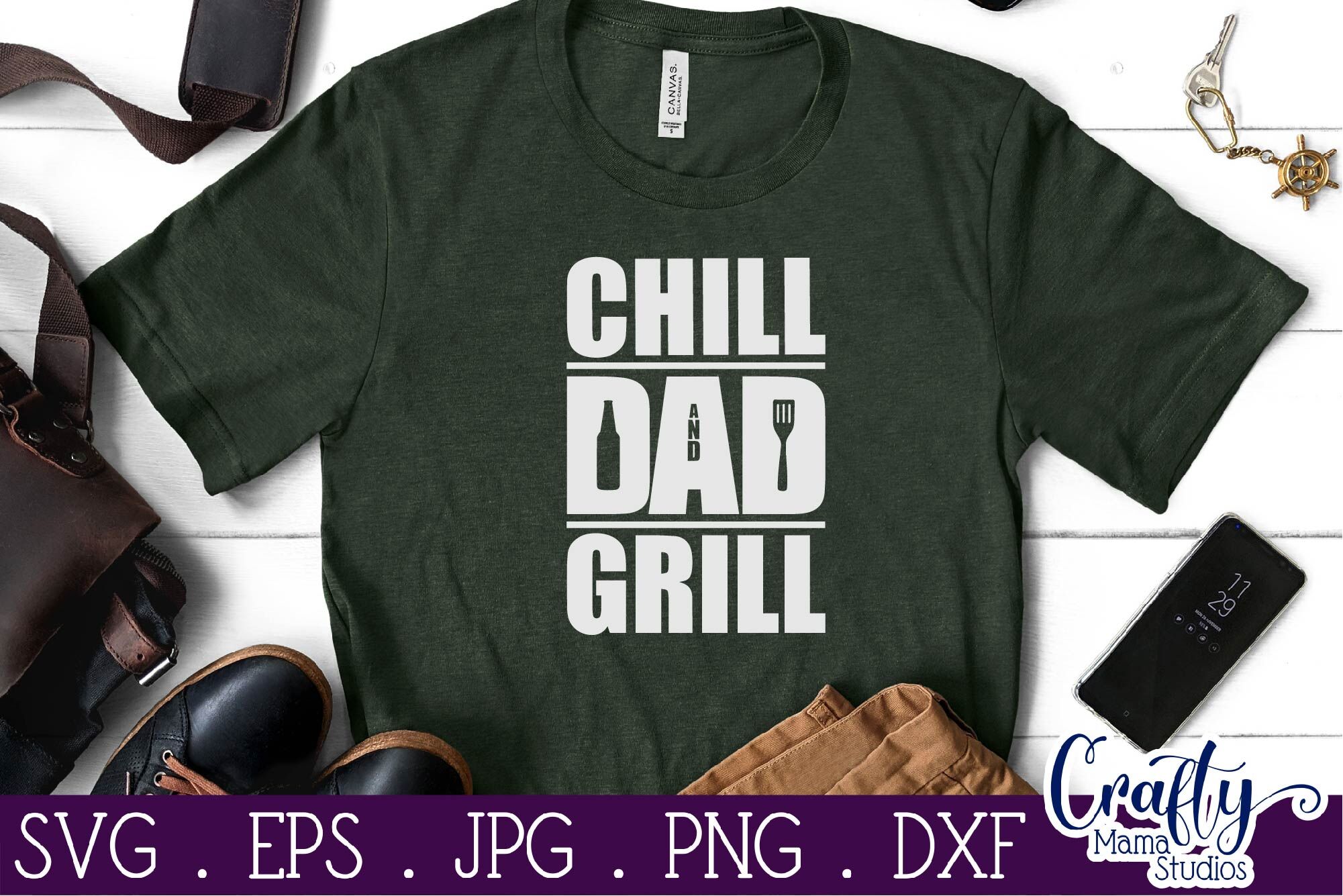 Download Dad Svg Chill And Grill Svg Father S Day Svg By Crafty Mama Studios Thehungryjpeg Com