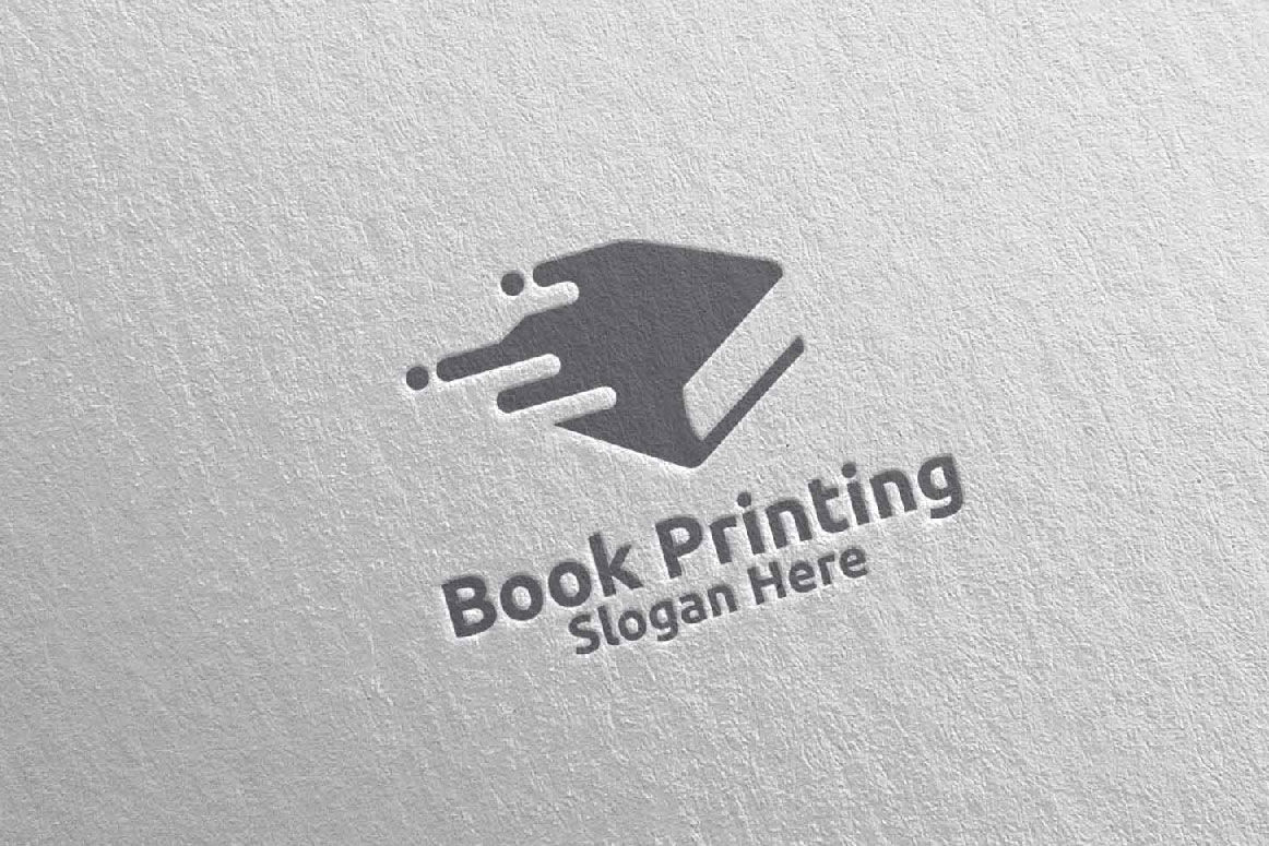 Fast Book Printing Company Logo Design 96 By Denayunethj Thehungryjpeg Com