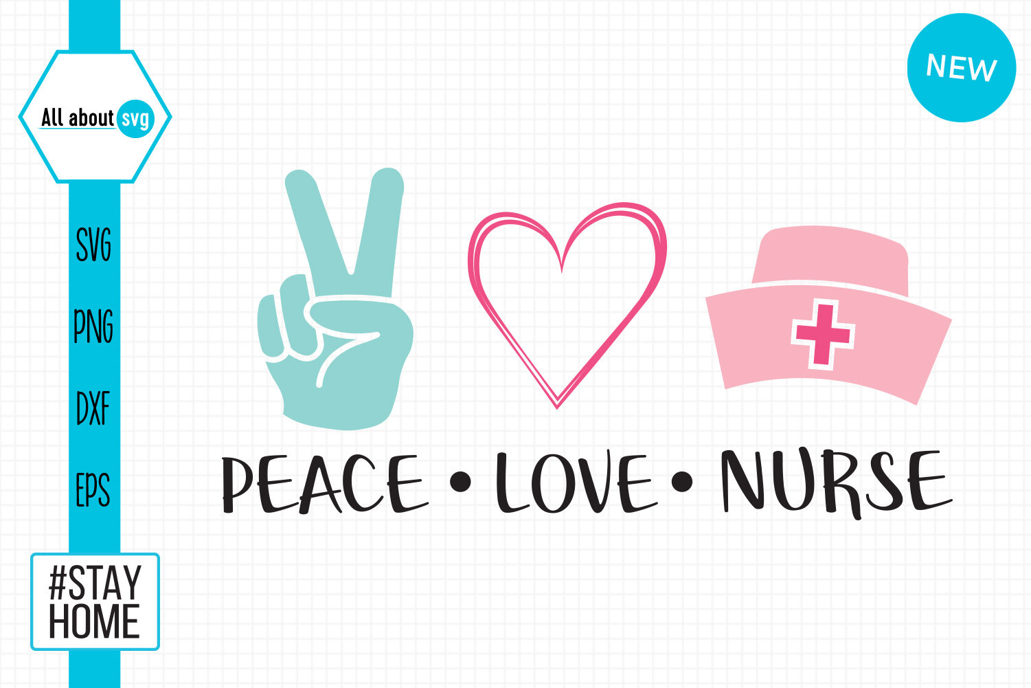 Peace Love Nurse Svg By All About Svg Thehungryjpeg Com