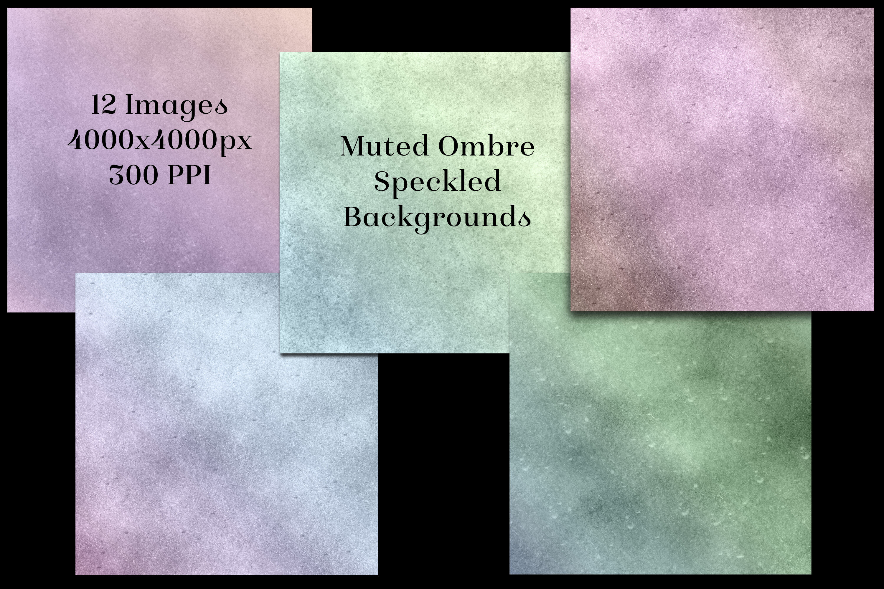 Muted Ombre Speckled Backgrounds By Sapphire X Designs
