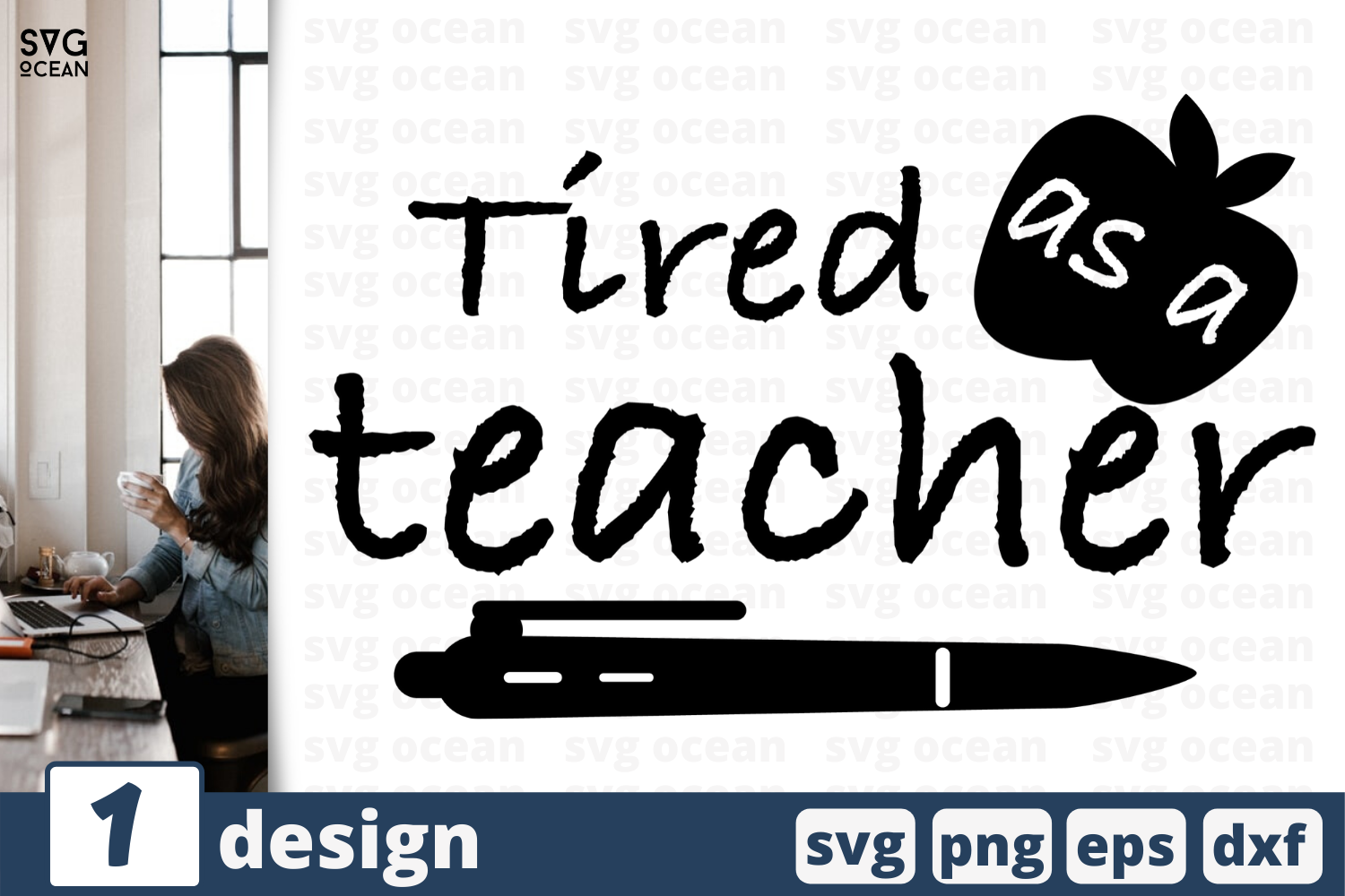 Download 1 TIRED TEACHER svg bundle, quotes cricut svg By SvgOcean ...