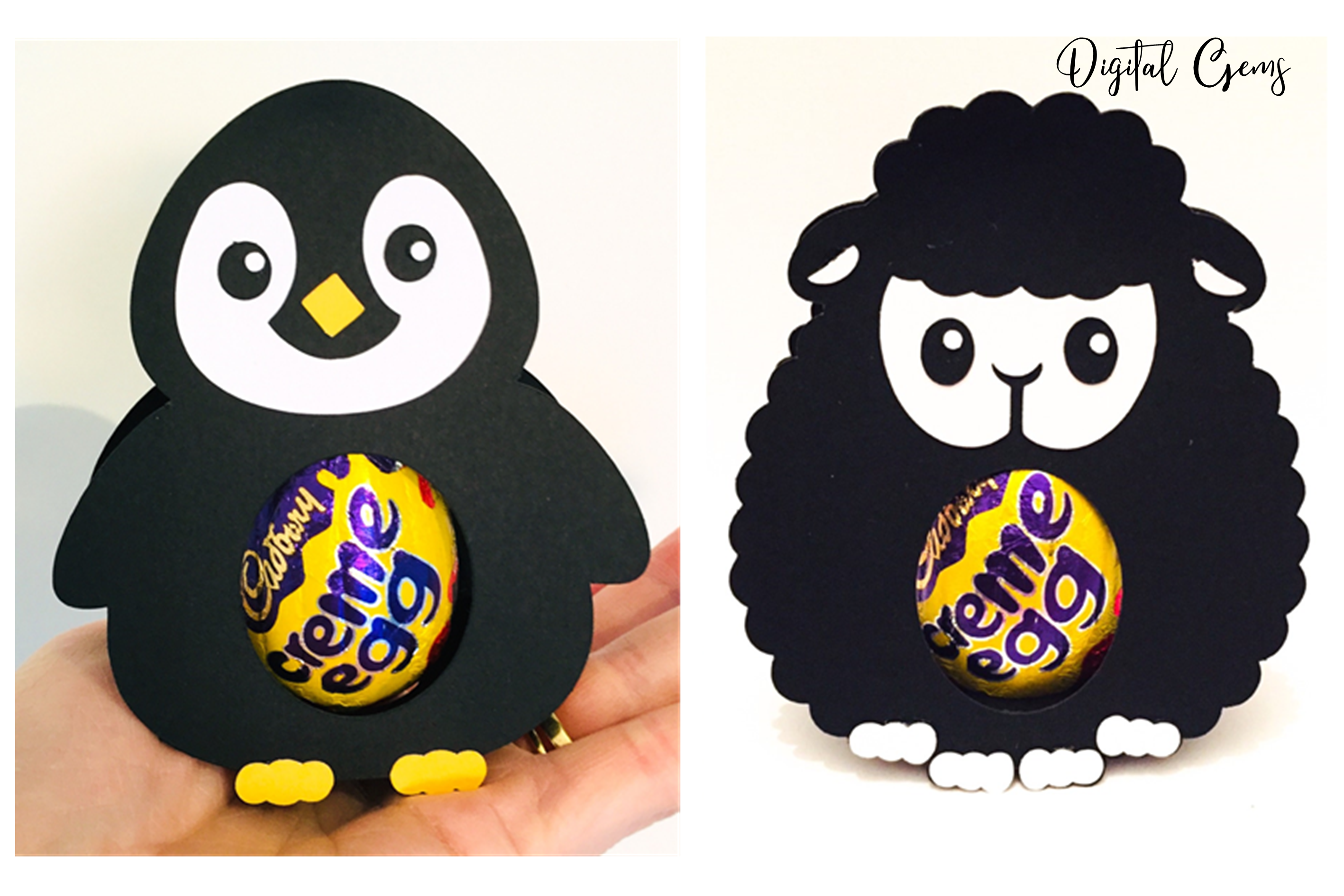 Rabbit Lamb Penguin And Duck Egg Holder Designs By Digital Gems Thehungryjpeg Com