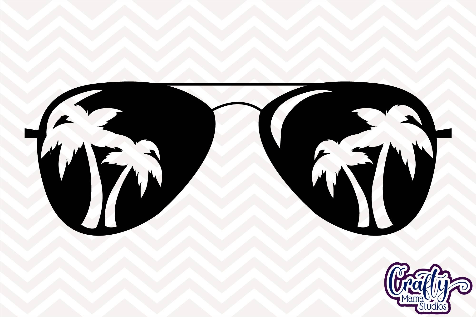 Palm Tree Sunglasses Svg Summer Silhouette Svg Png Eps By Crafty Mama