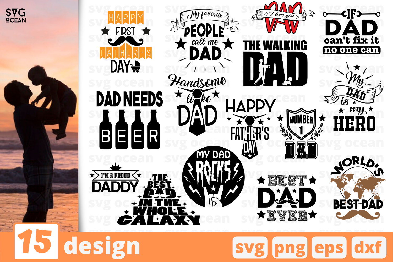 15 FATHER'S DAY QUOTES svg bundle, quotes cricut svg By SvgOcean ...