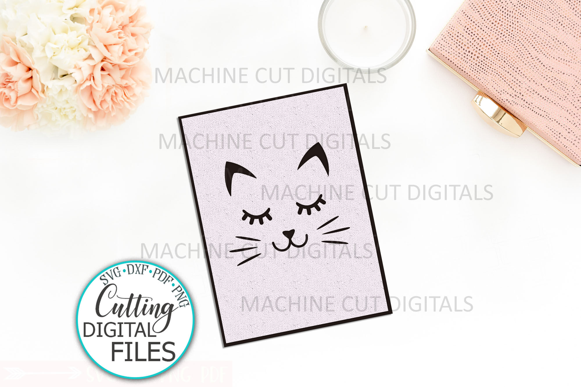 Download Birthday Cat lover greeting card svg dxf cricut laser cut ...