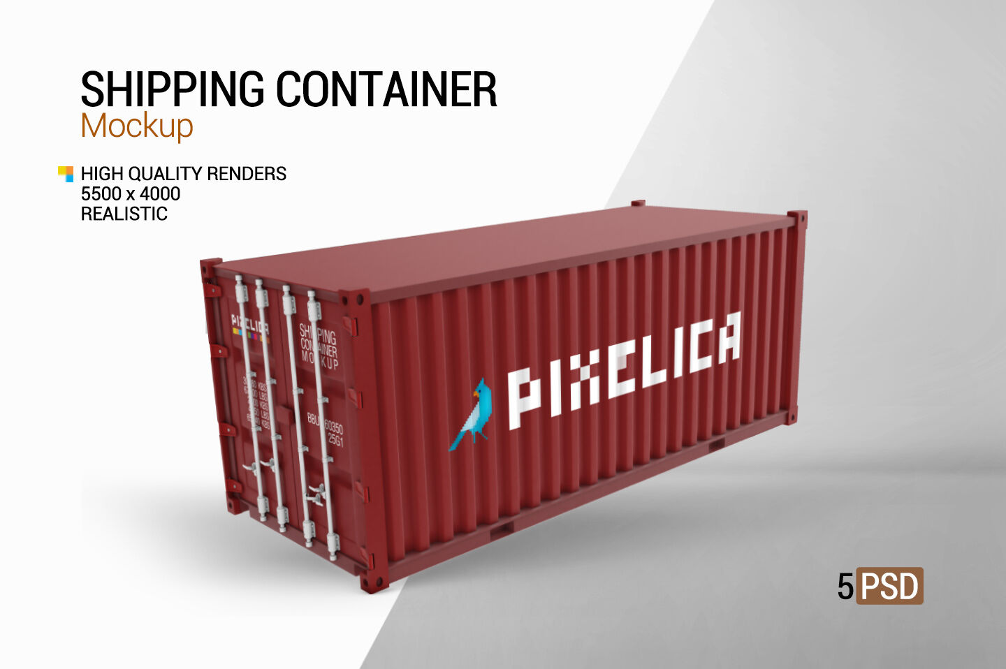 Download Shipping Container Mockup By Pixelica21 Thehungryjpeg Com