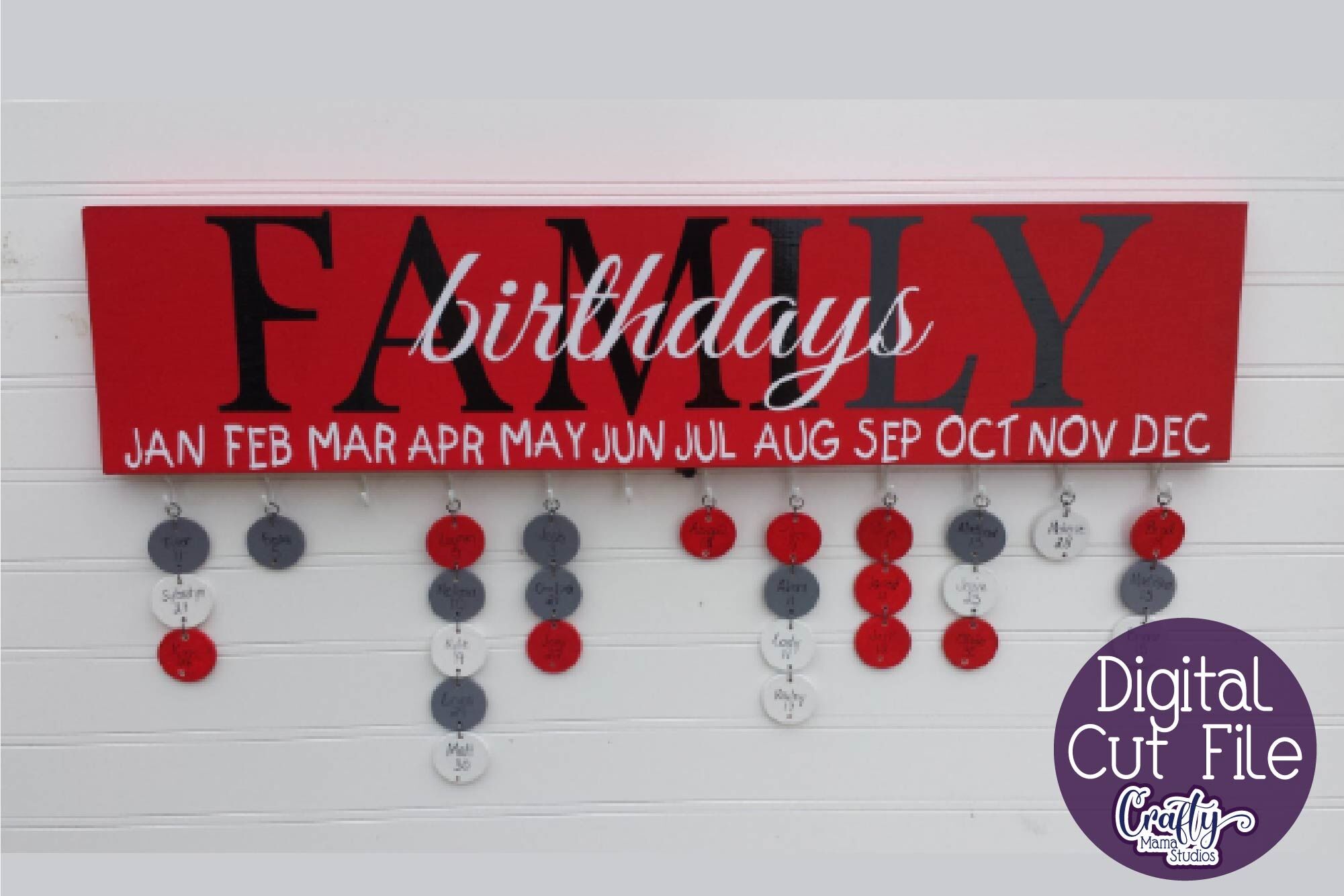 Family Svg Family Birthday Board Family Celebrations By Crafty Mama Studios Thehungryjpeg Com