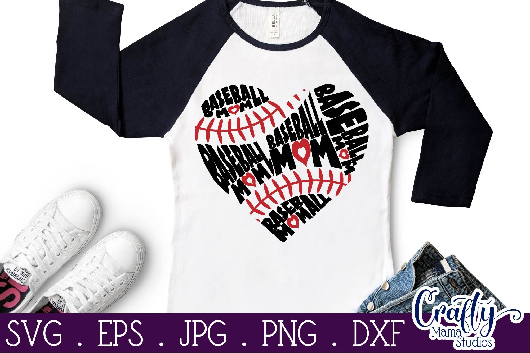 Baseball Mama Baseball Lover T-shirt Mama SVG  creative design maker –  Creativedesignmaker