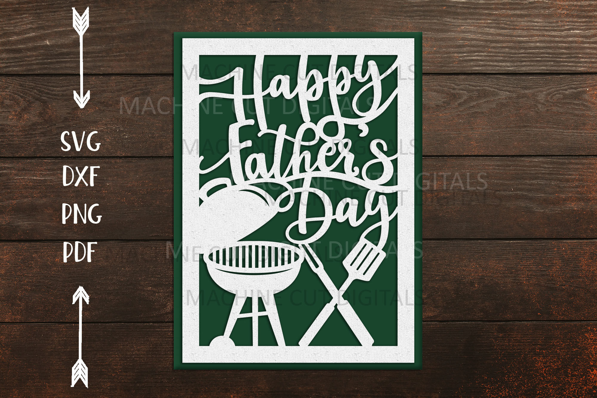 Happy Fathers Day Card For Paper Laser Cut Cricut Svg Dxf By Kartcreation Thehungryjpeg Com