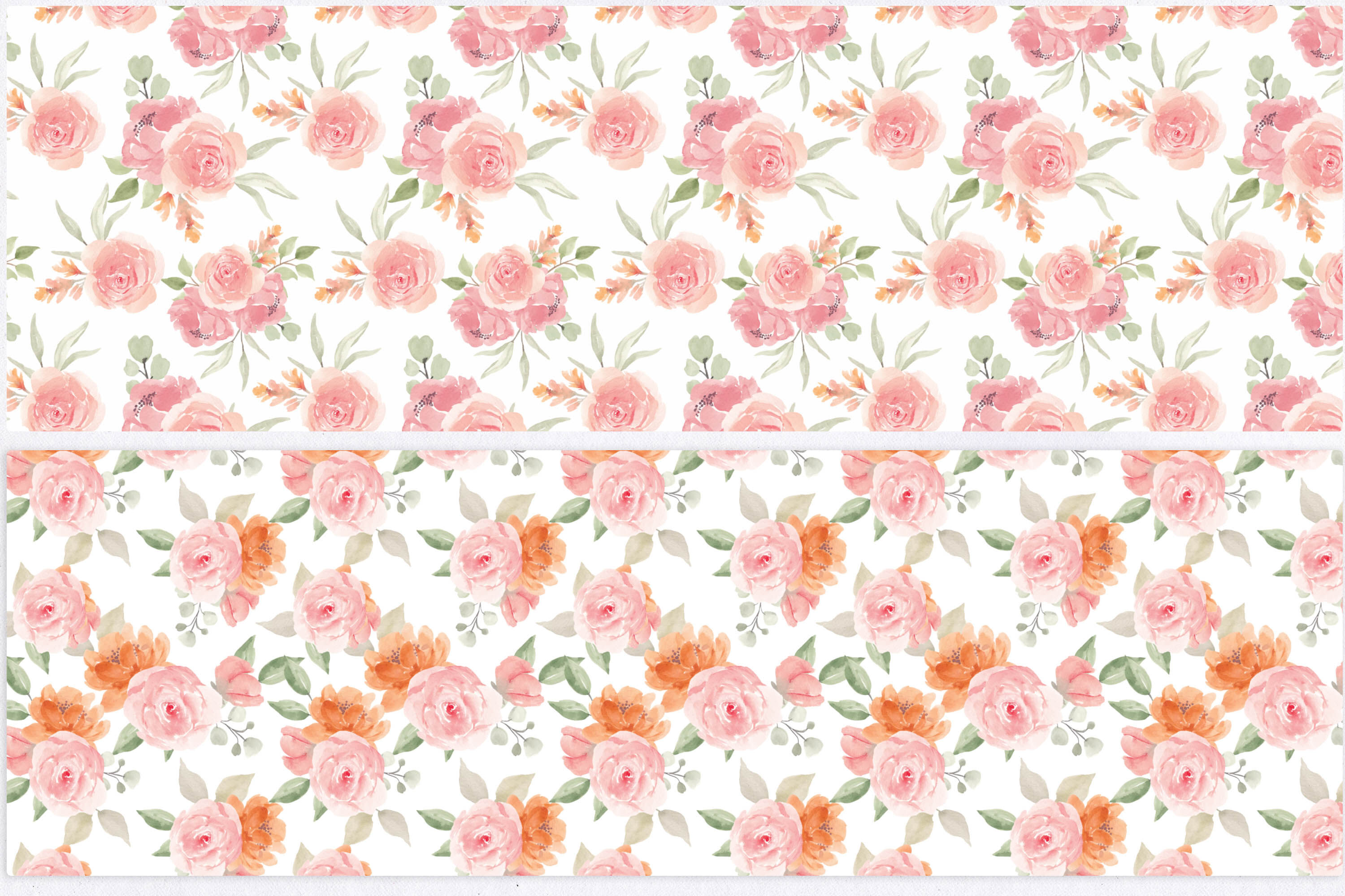 Watercolor Pink Flower Seamless Pattern Graphic by elsabenaa