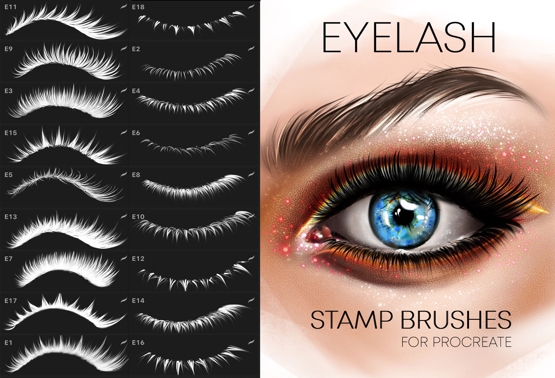 eyelashes brush procreate free