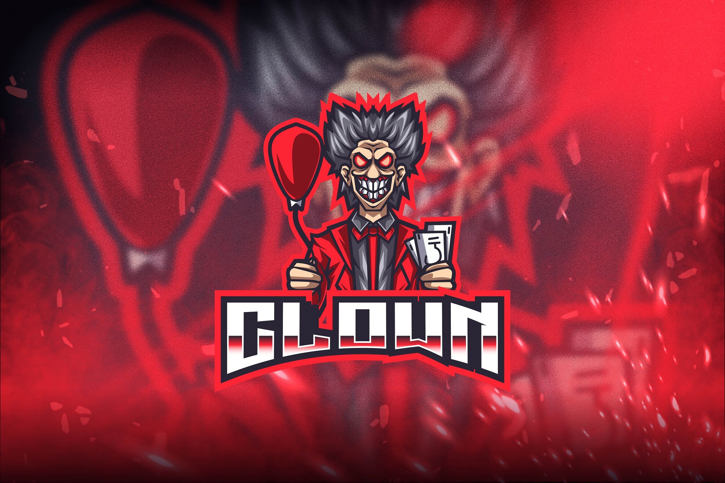 Clown Esport Logo Template By Stringlabs Thehungryjpeg Com