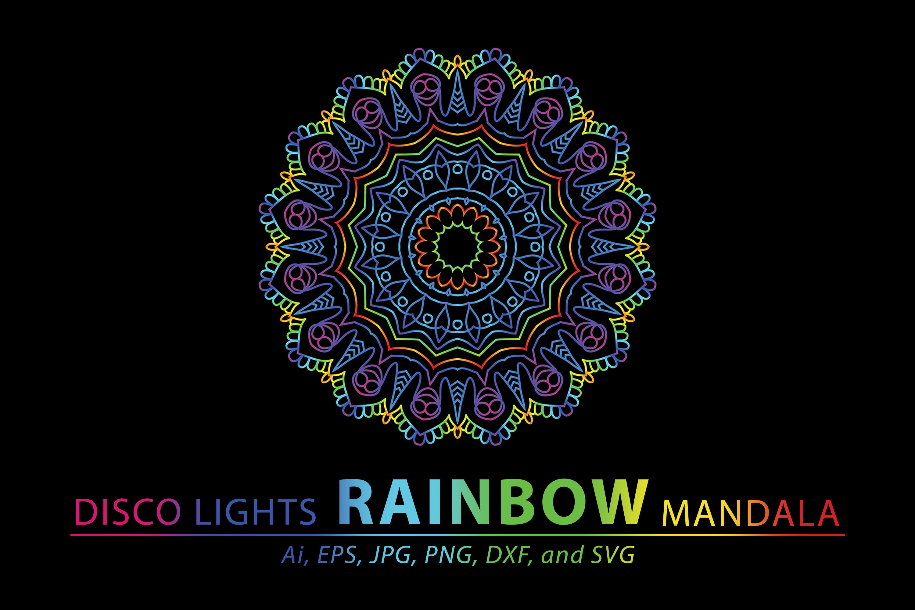 Mandala Disco Light By Red Sugar Design Thehungryjpeg Com