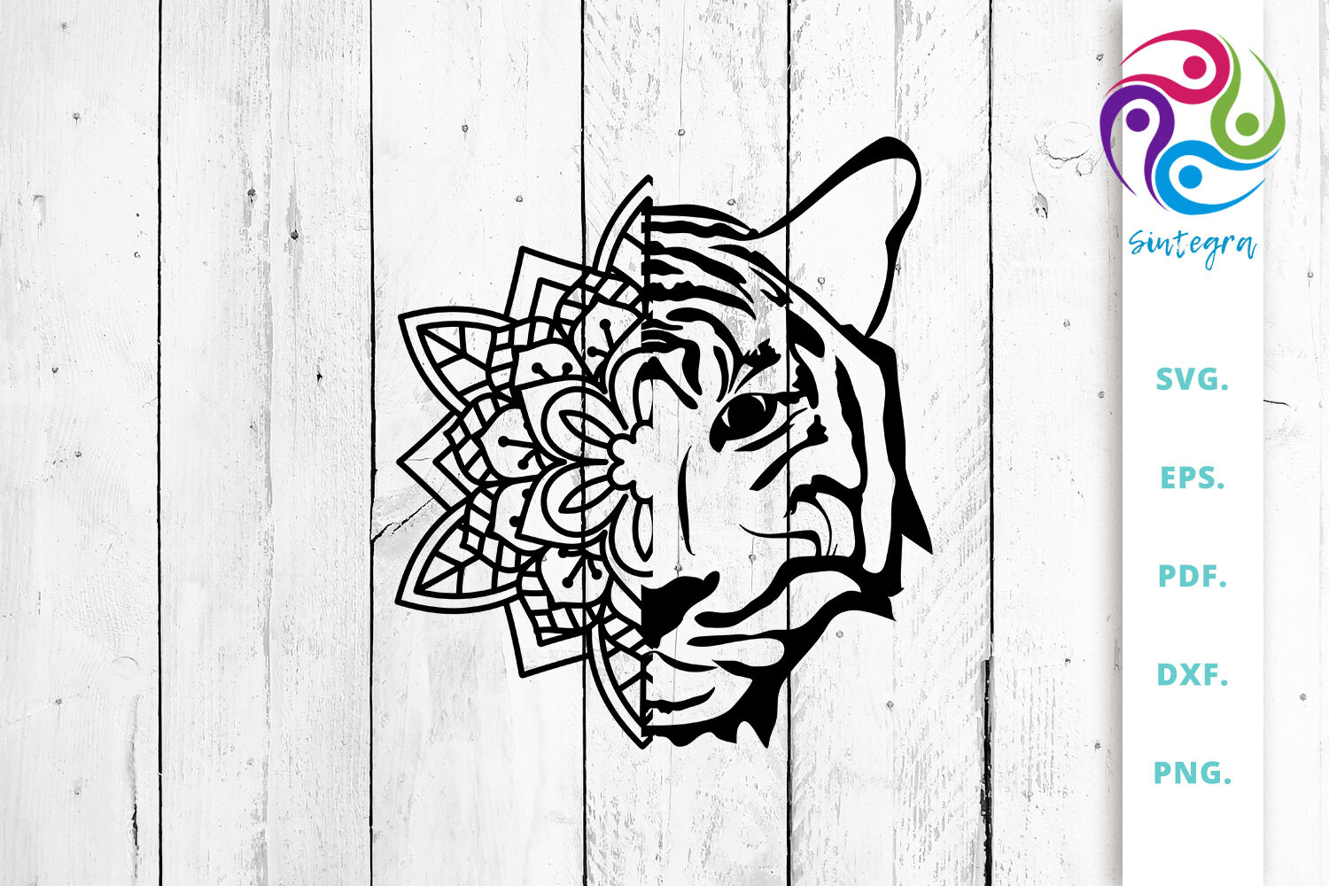 Download Tiger Face out of Mandala SVG Cut File By Sintegra ...