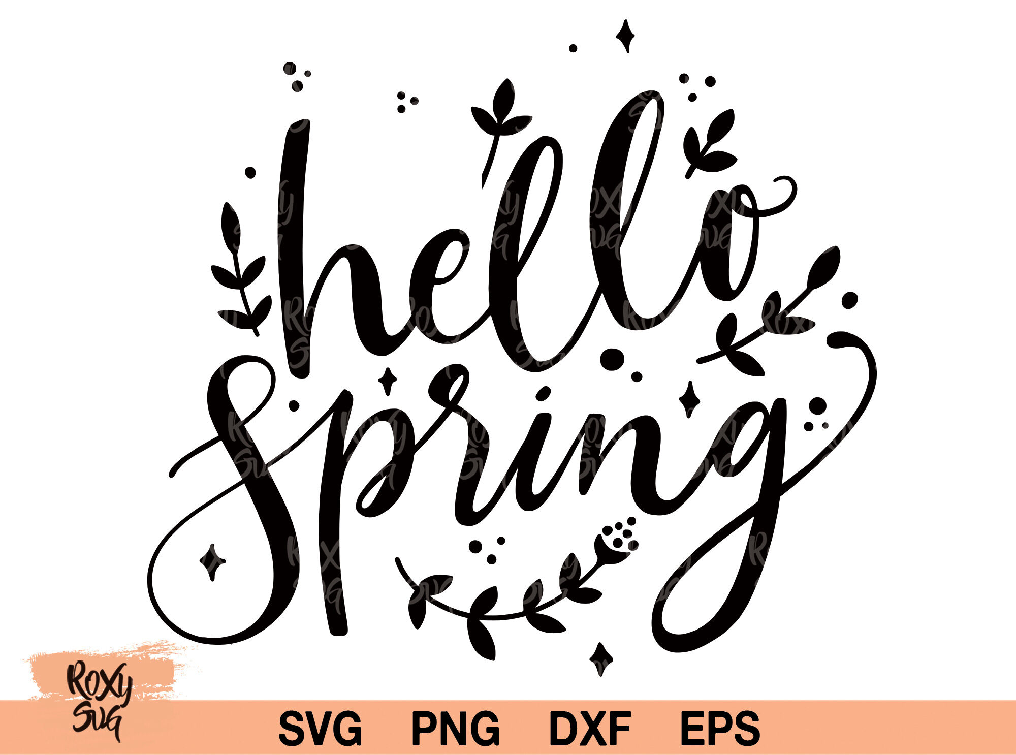 Hello Spring Svg Home Decor Cut File Farmhouse Design Rustic Flower By Lovely Graphics Thehungryjpeg Com
