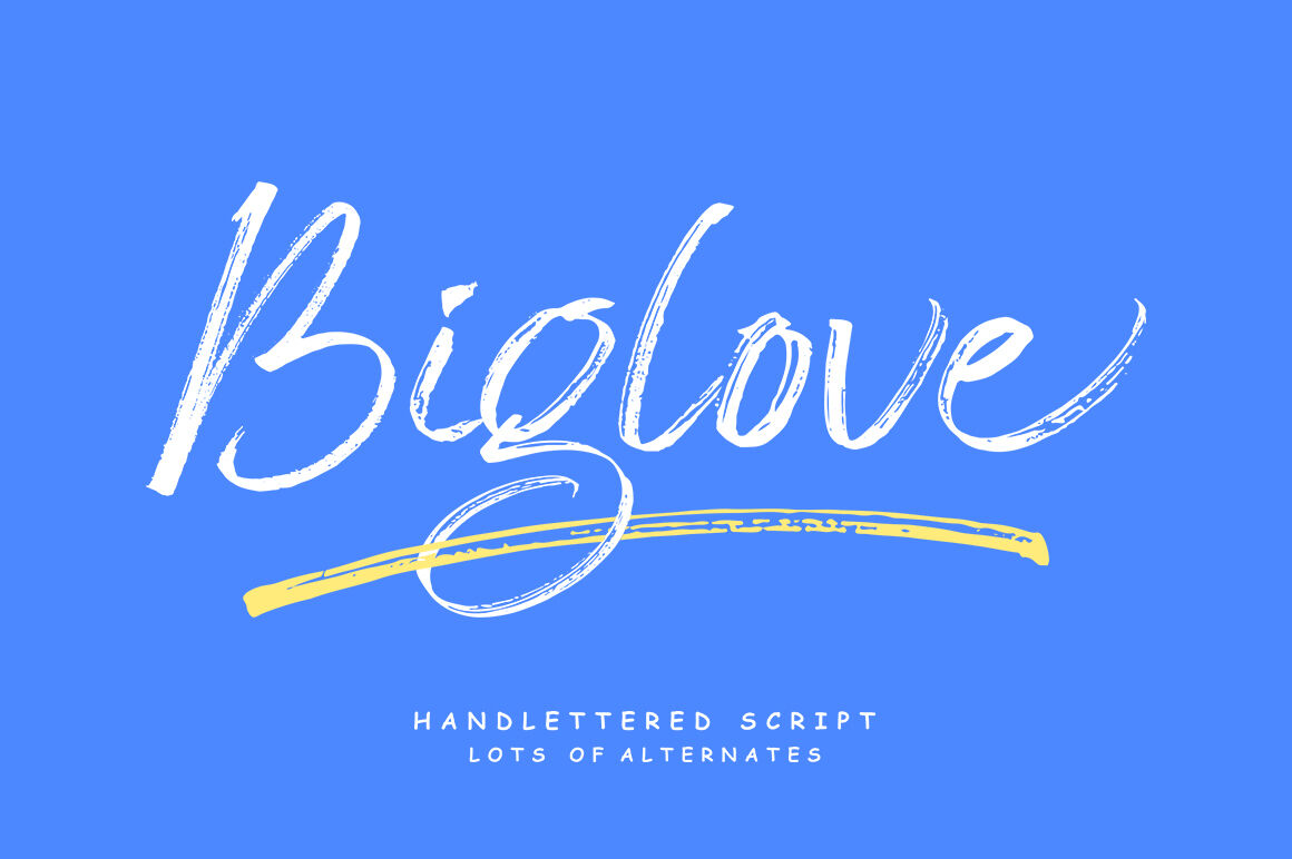 Biglove By Lucky Type Thehungryjpeg Com