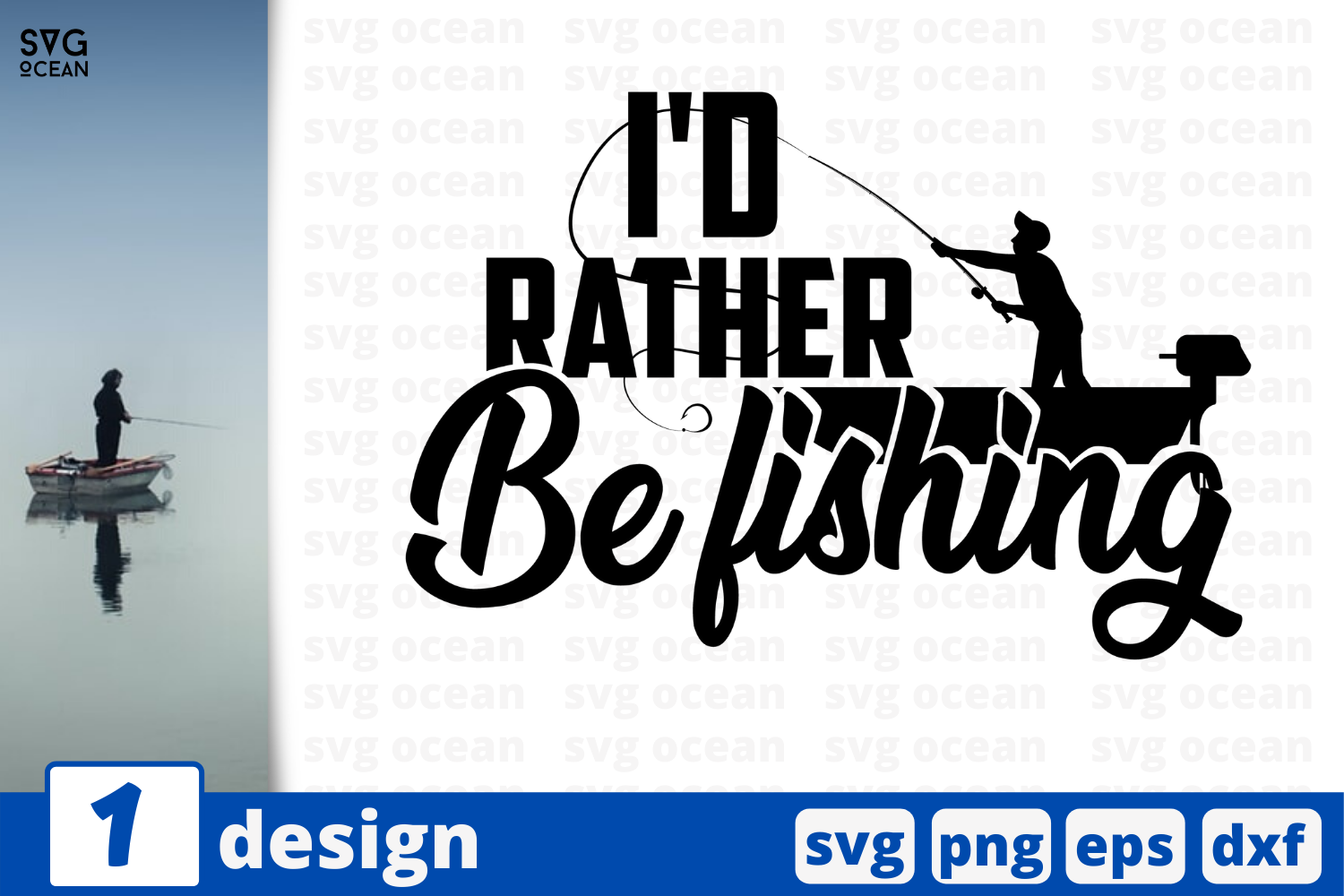 1 I'D RATHER BE FISHING svg bundle, quotes cricut svg By ...