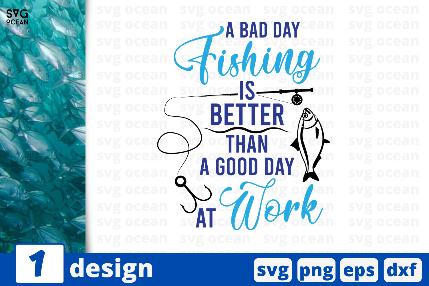 1 A Bad Day Fishing Is Better Than A Good Workday Svg Bundle Quotes C By Svgocean Thehungryjpeg Com