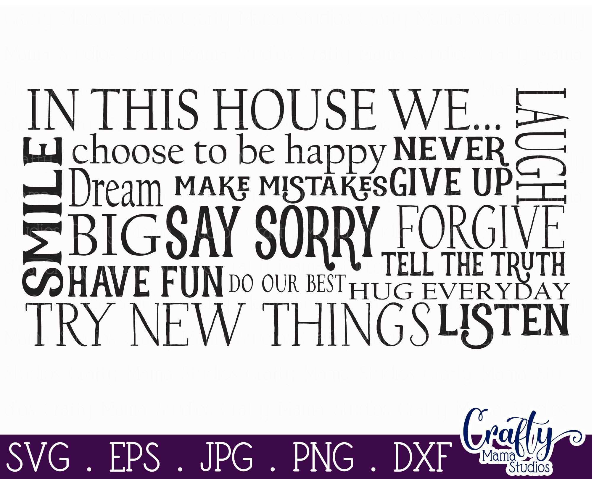 Download Family Svg, Family Rules Svg, In This House We Are Family ...