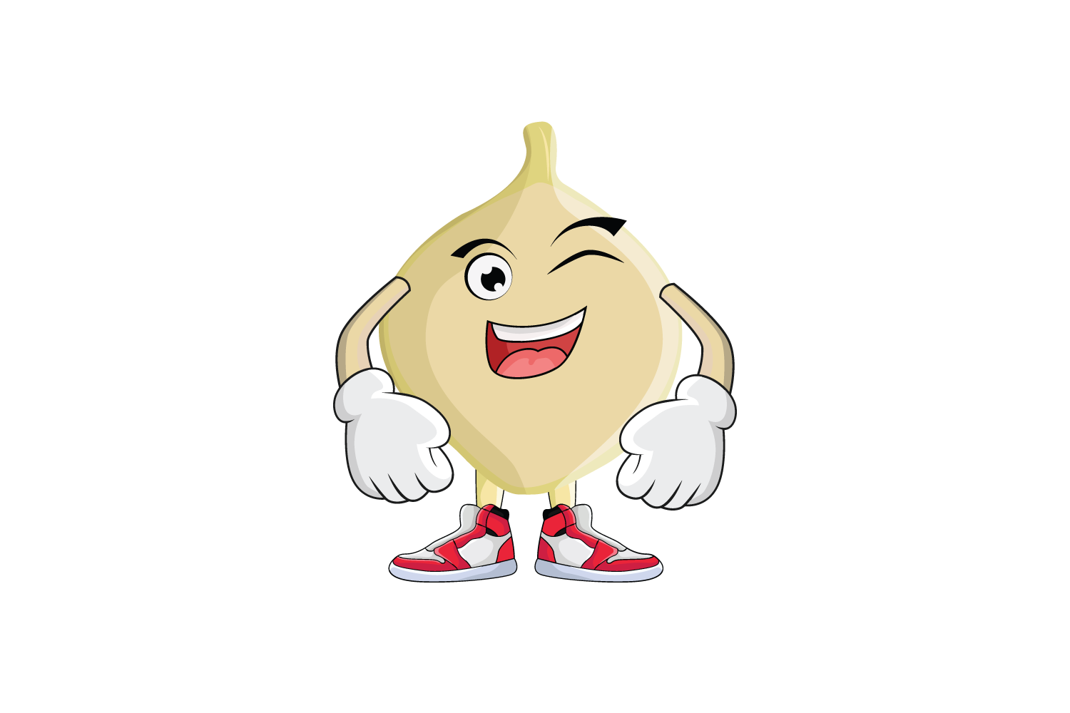 Jicama Smile Wink Fruit Cartoon Character By Printables Plazza Thehungryjpeg Com