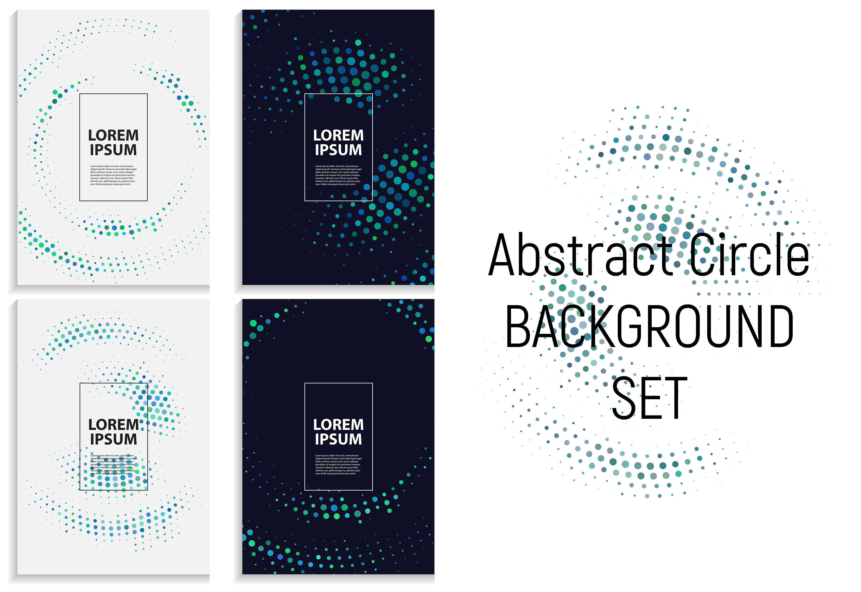 Collection Of 6 Abstract Circle Background Set Vector Illustration By Yulishop Thehungryjpeg Com