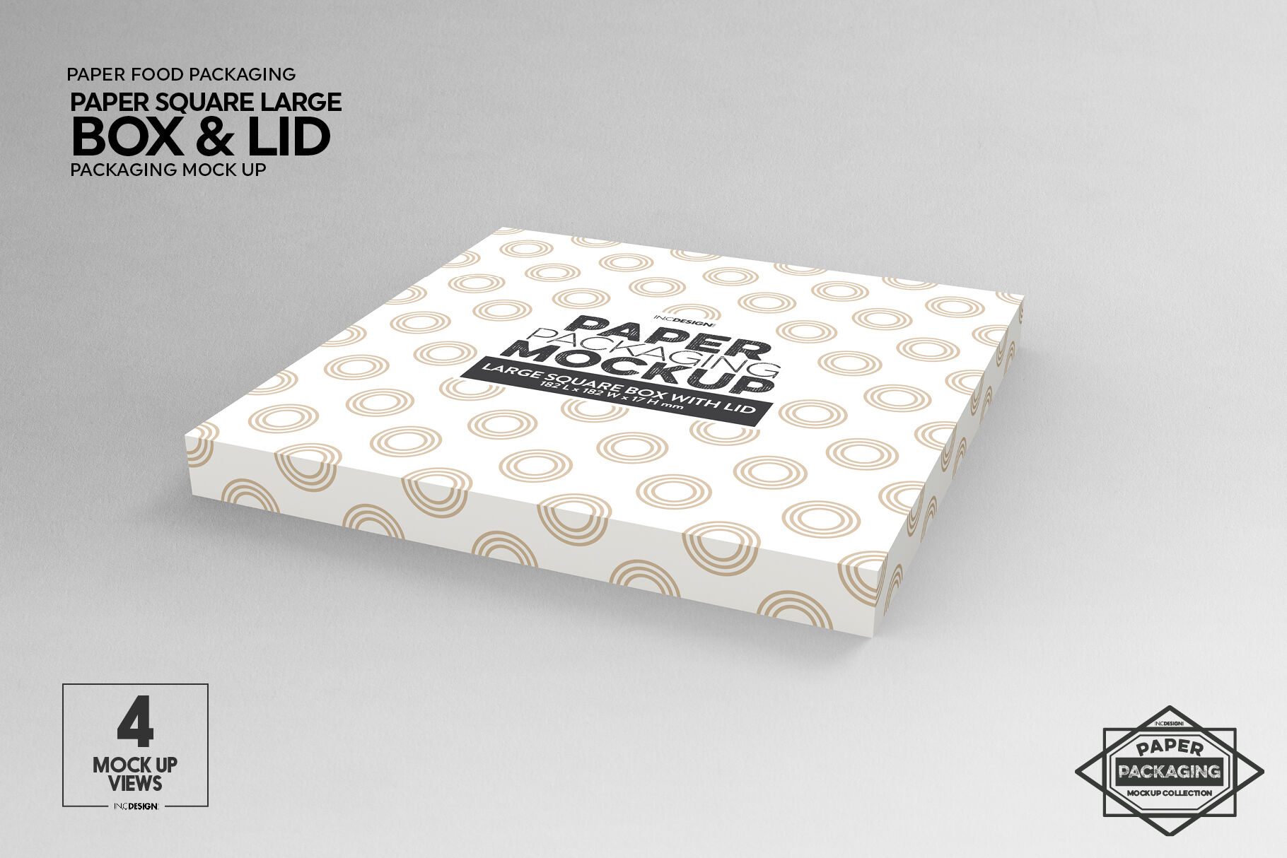 Download Paper Large Square Box and Lid Packaging Mockup By INC ...