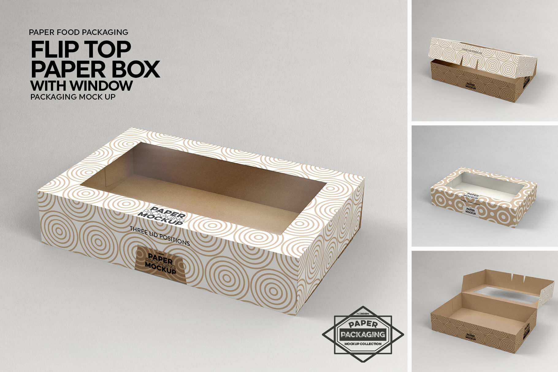 Download Paper Flip Top Box With Window Packaging Mockup By Inc Design Stud...