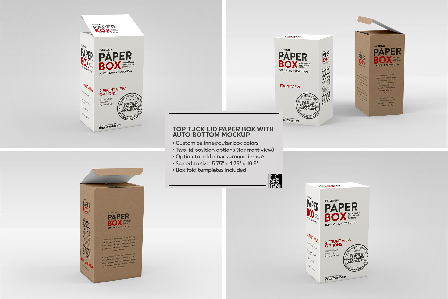 Download Paper Top Lid Tuck Box Mockup By Inc Design Studio Thehungryjpeg Com