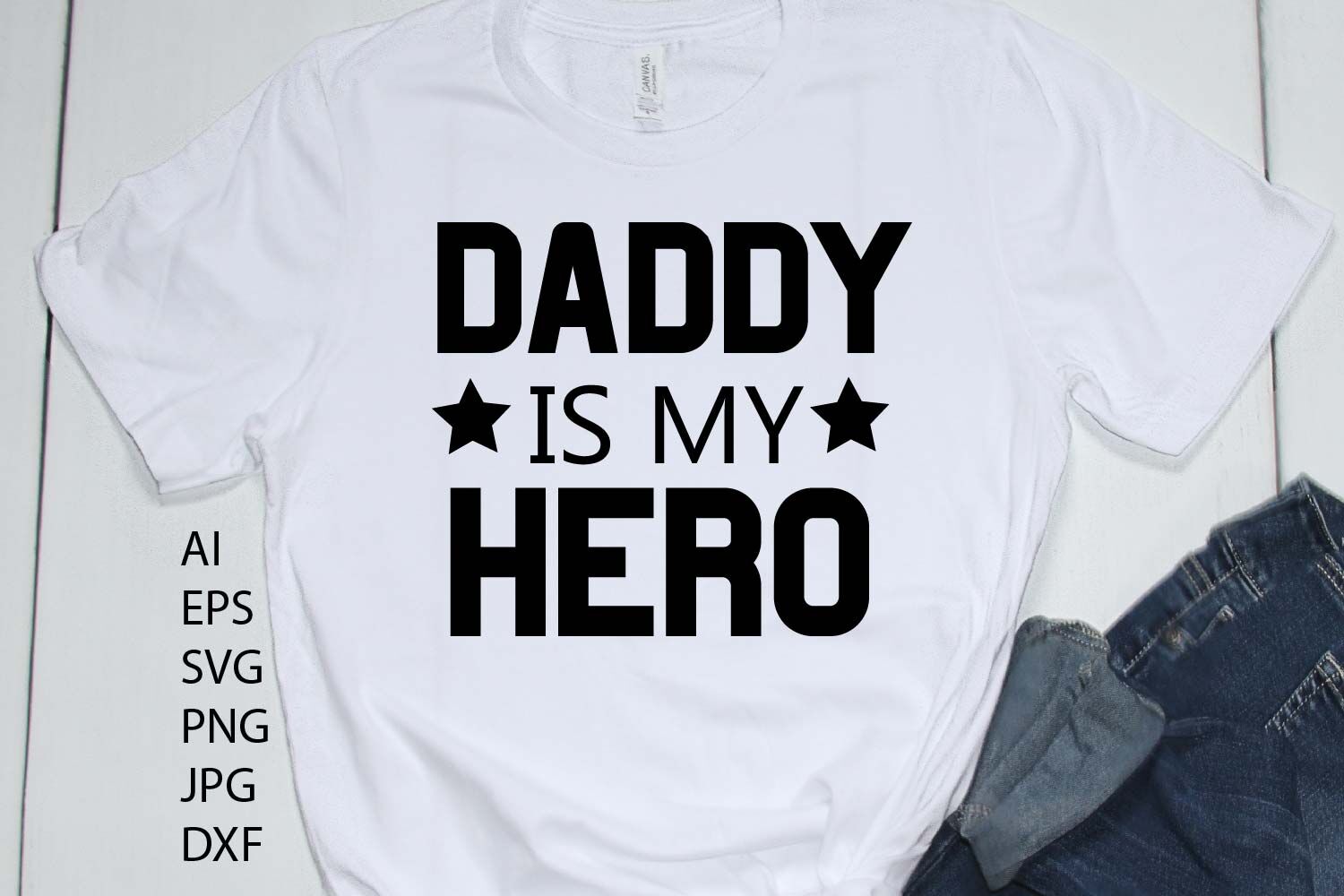 Daddy is my hero, Fathers day quotes, fathers day svg, dad quote By ... Dad Superhero Quote