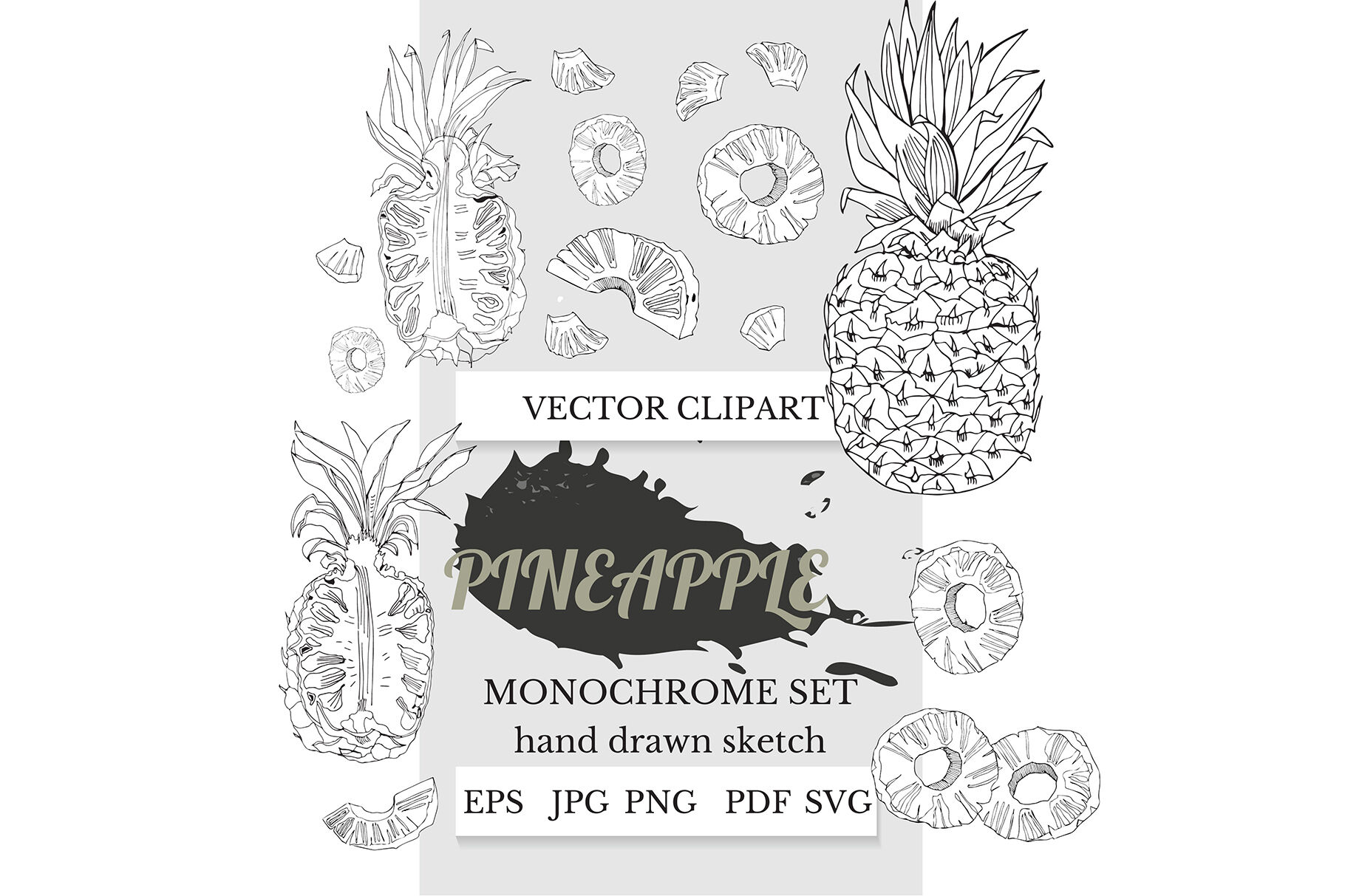 Pineapple Clipart Pineapple Art Pineapple Svg By Mix4garden Thehungryjpeg Com