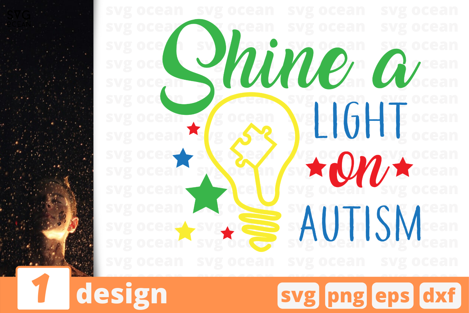1 Shine A Light On Autism Svg Bundle Quotes Cricut Svg By Svgocean Thehungryjpeg Com