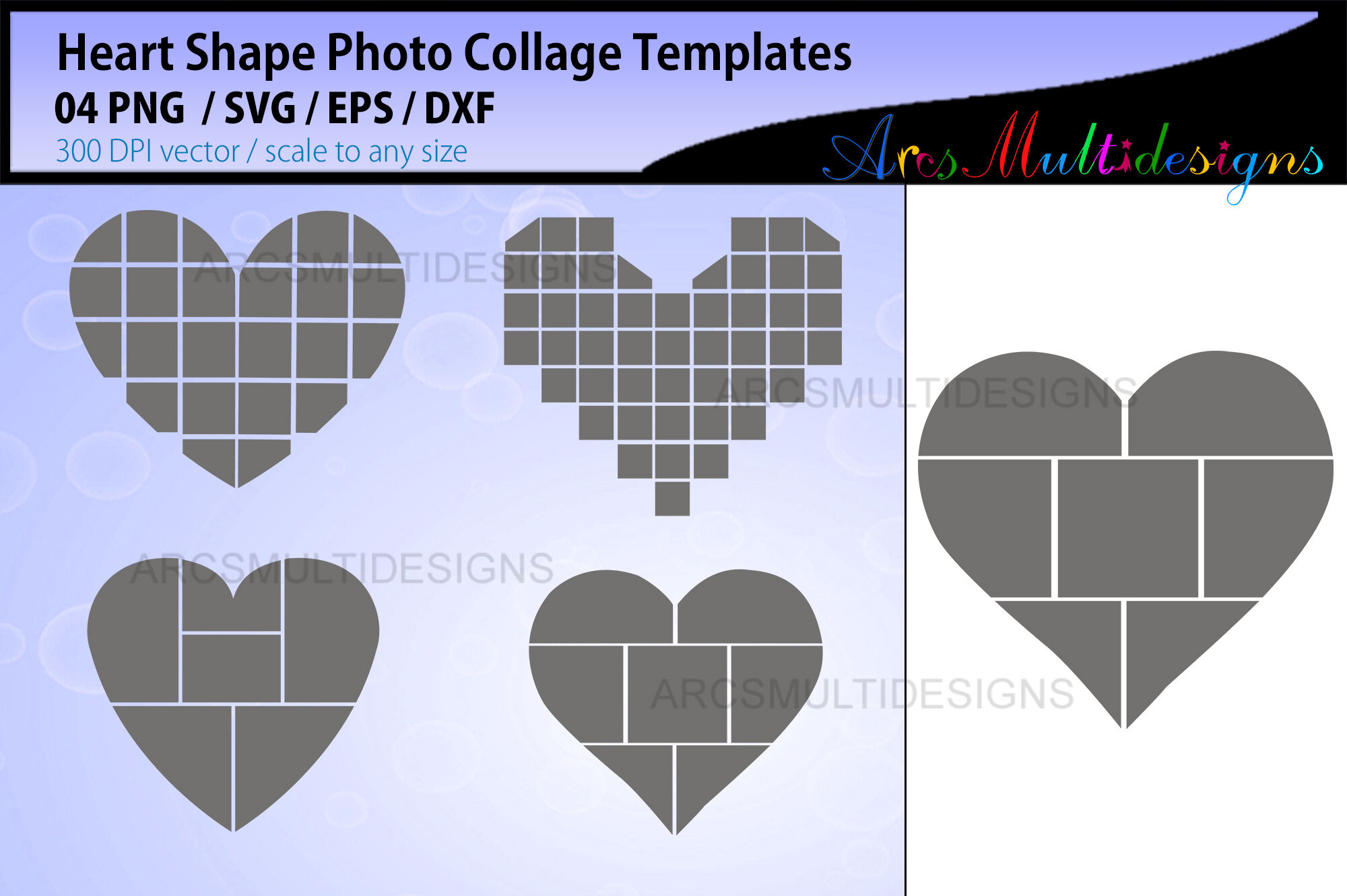 Heart Shape Photo Collage Svg By Arcsmultidesignsshop Thehungryjpeg