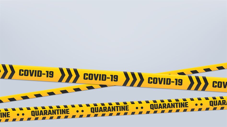 Covid-19 Quarantine stripes cordon or border, yellow tape By Tartila ...