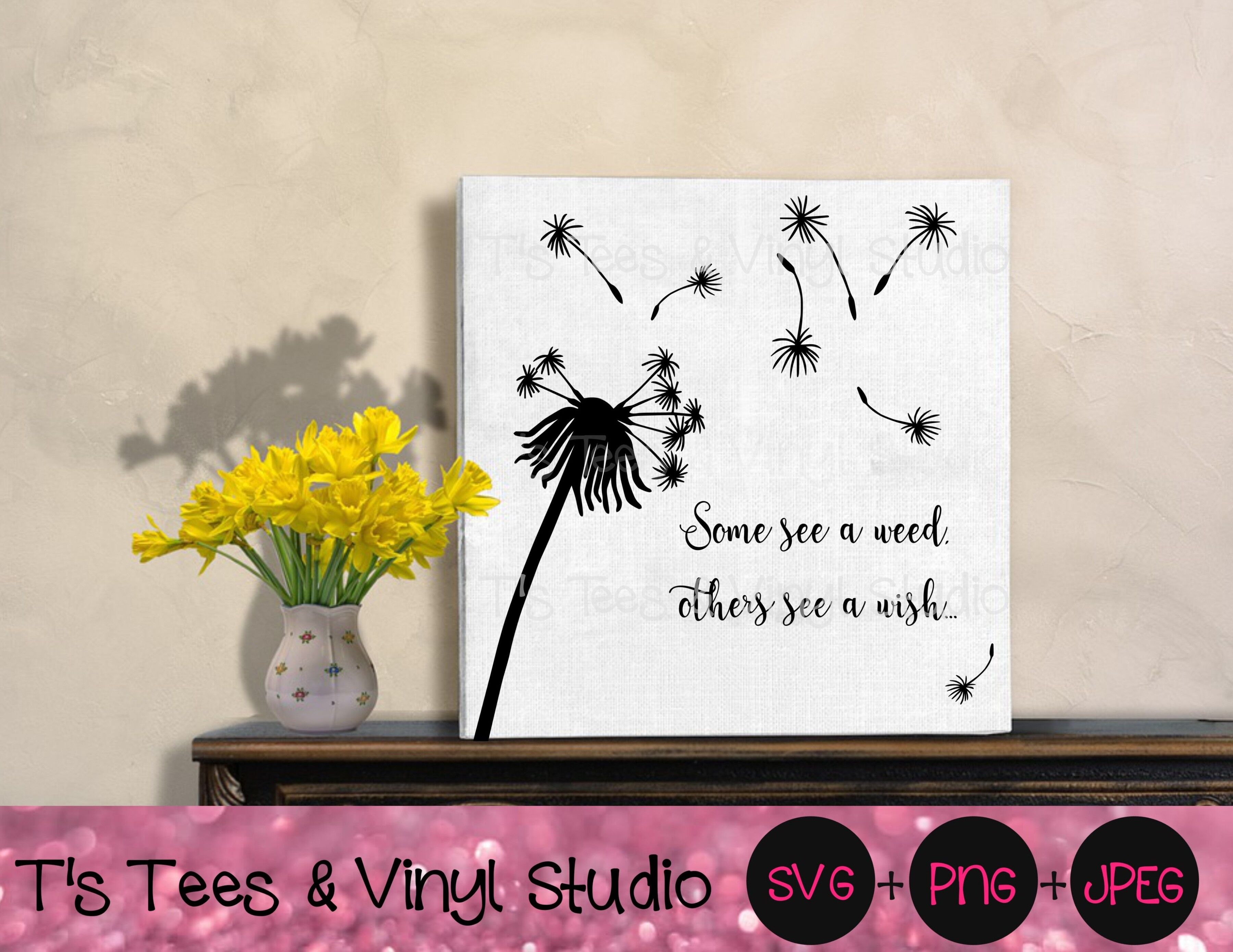 Dandelion be the person see a wish not the weed quote cushion
