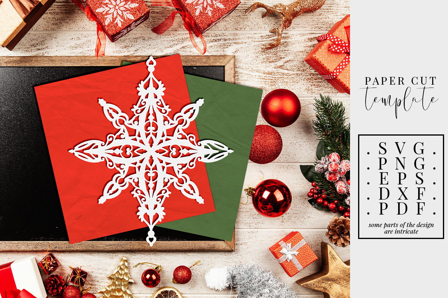 Download Christmas Paper Cut Template Xmas Star Decoration Svg Pdf Dxf By Personal Epiphany Thehungryjpeg Com