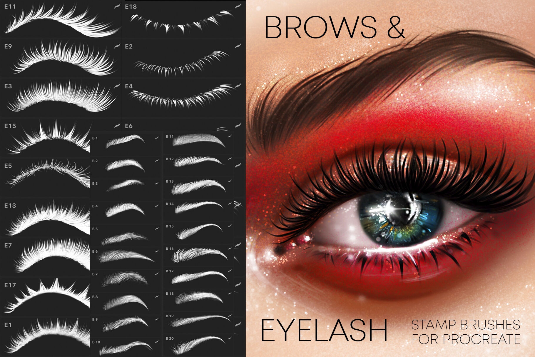 eyelashes brush procreate free