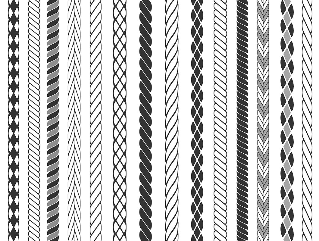 Seamless Rope Pattern Set By Olena1983 | TheHungryJPEG.com