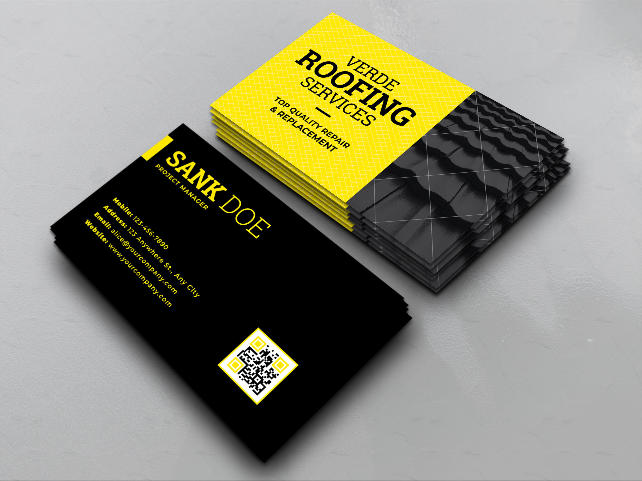 Roofing Business Cards Ideas
